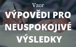 výpovědi pro neuspokojivé pracovní výsledky